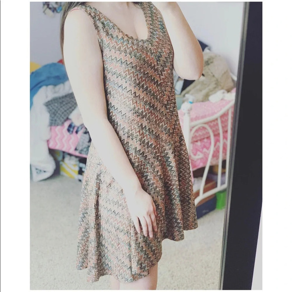 Maeve Anthropologie Westwater NWT Chevron Print Knit Knee Length Dress Small - Picture 12 of 12